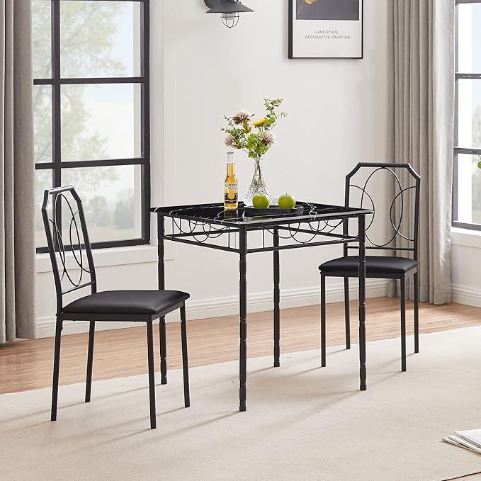 VECELO 3 Piece Dining Table Set - Image 6
