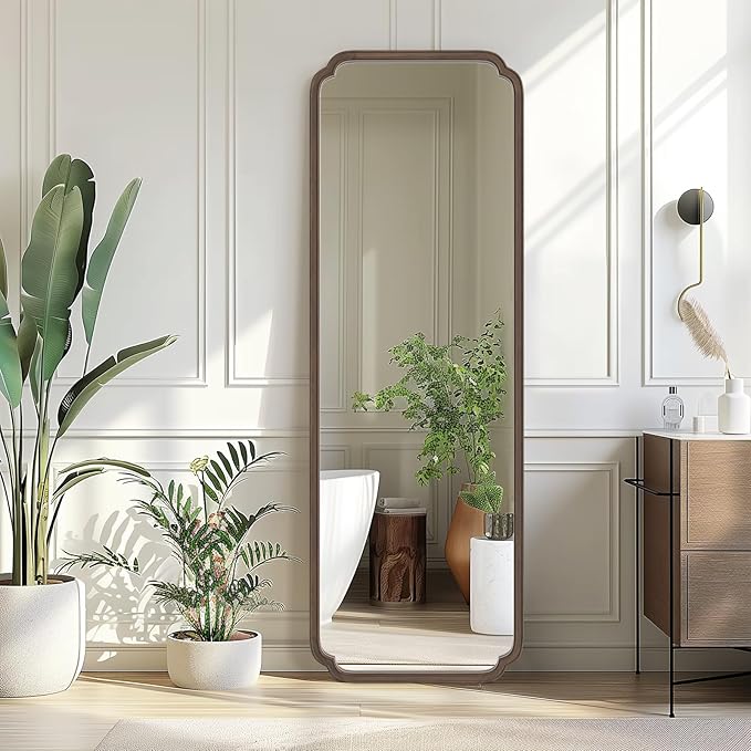 WallBeyond Full Length Mirror Wall Mounted 71"x24", Rustic Wooden Frame Floor - Image 5