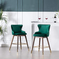 Roundhill Furniture Leland Fabric Upholstered Counter Height Wingback Stools by RoundhillFurniture