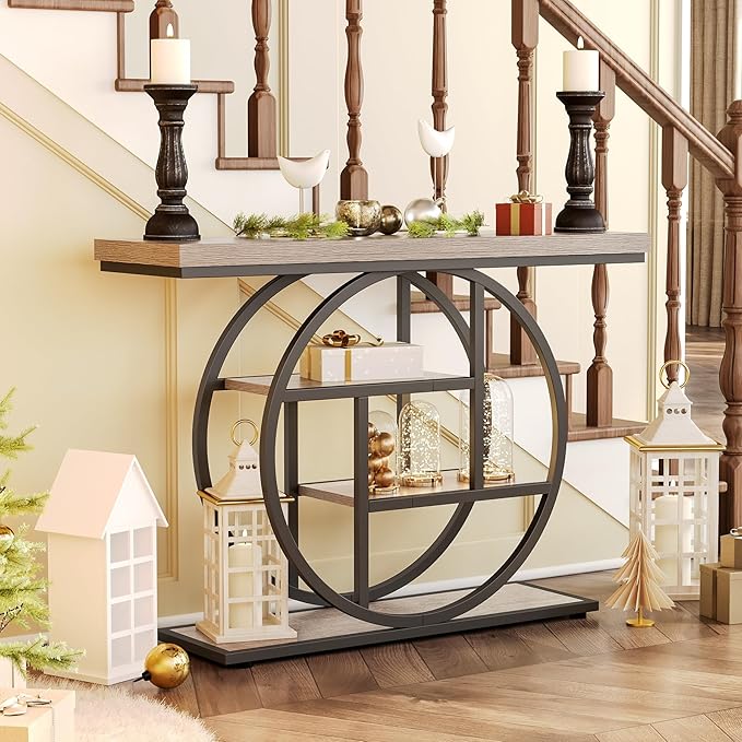 Little Tree Console Table, 4-Tier Entryway Table Behind Couch Table, 41.3-Inch - Image 7