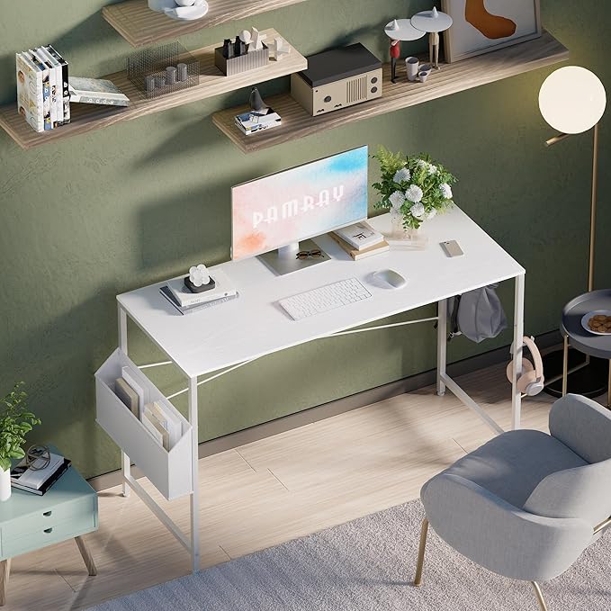 Pamray 47 Inch Computer Desk for Small Spaces - Image 2