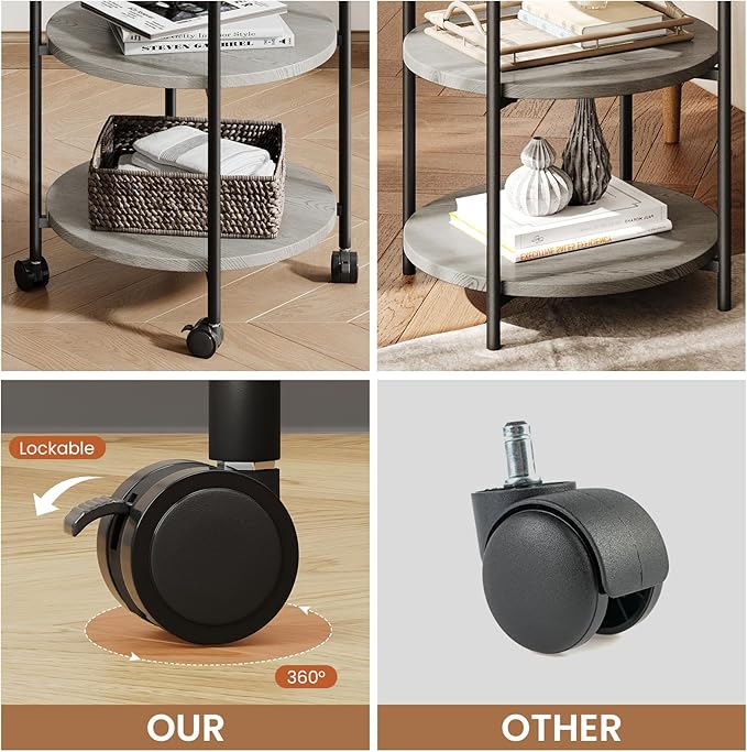 End Tables Living Room, 3-Tier Modern End Table - Image 5
