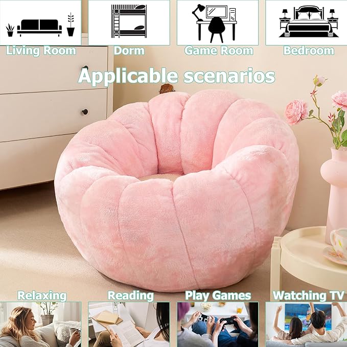 Pumpkin Bean Bag Sofa Chair, Bean Bag Chair - Image 7