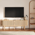 LINSY 58" Fluted TV Stand, Modern Entertainment Center by Linsy