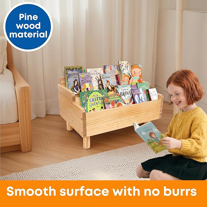 Kids Bookshelf, Montessori Bookshelf Small - Image 4