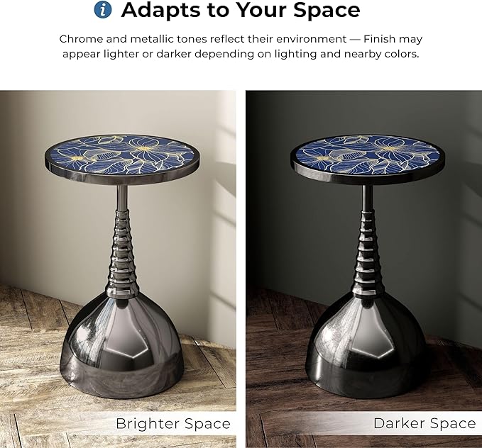 HOMES: Inside + Out Halric Modern 24" Tall Round End Table - Image 7