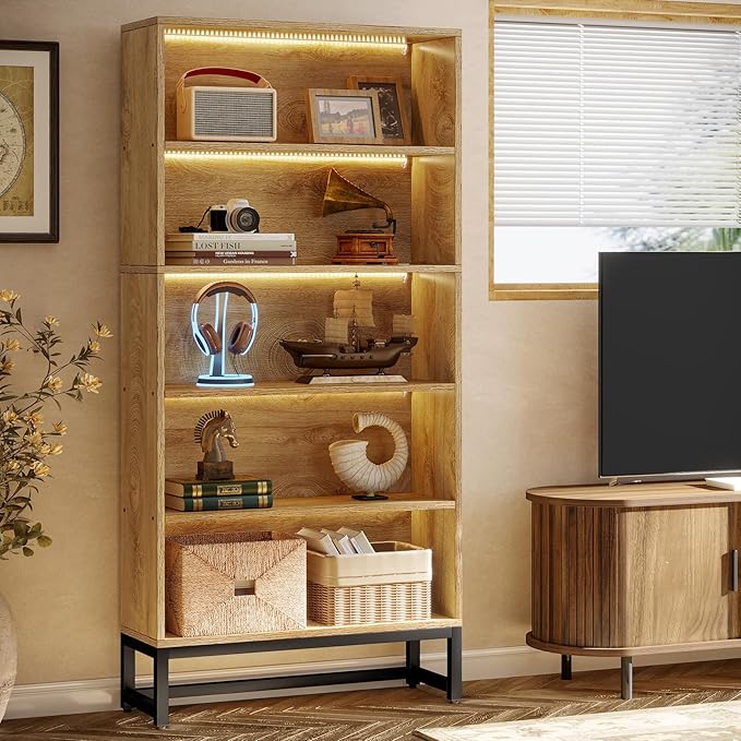 Tribesigns Tall Bookcase and Bookshelf, 70.8" Large Bookcases Organizer - Image 4