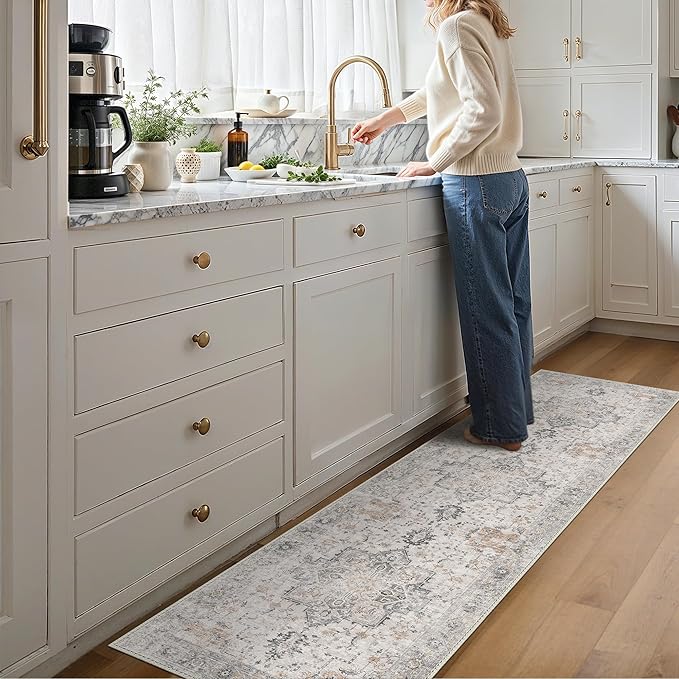 GENIMO Runner Rug 2x8 Non Slip Vintage Hallway Runner Rug, Low Pile Lightweight - Image 3