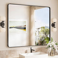 TokeShimi 42x36 Black Bathroom Mirror by RefinedBathroomAccessories
