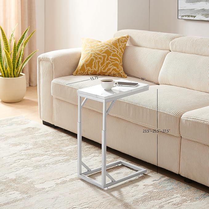 C-Shaped End Table, Small Sofa Table - Image 2