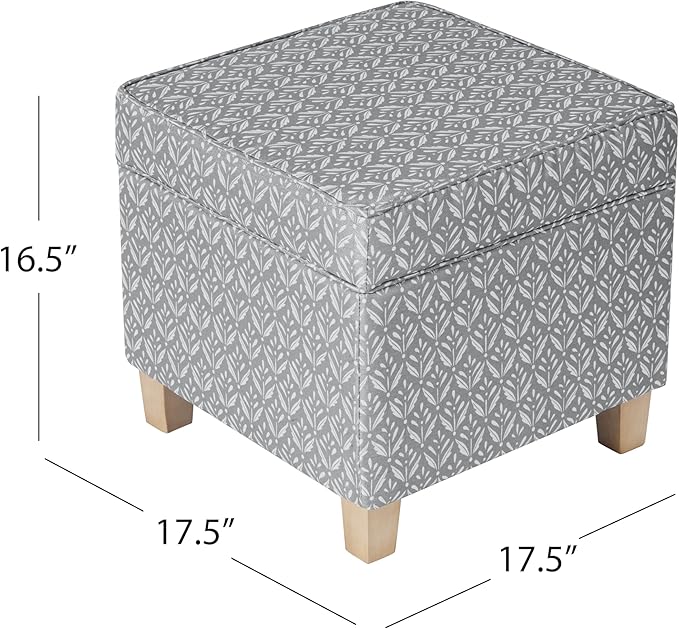 HomePop Home Decor | K7342-A873 | Classic Square Storage Ottoman - Image 3