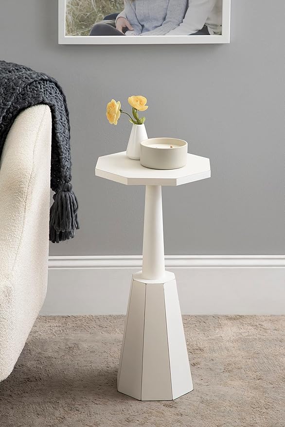 Kate and Laurel Octavia Coastal Accent Drink Table, Decorative Coastal Cocktail - Image 4