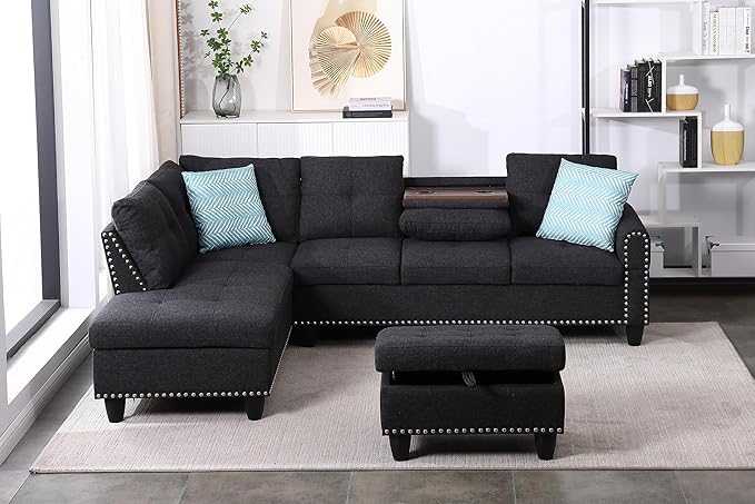 Ball & Cast 98" L Shaped Sectional Couch - Image 2