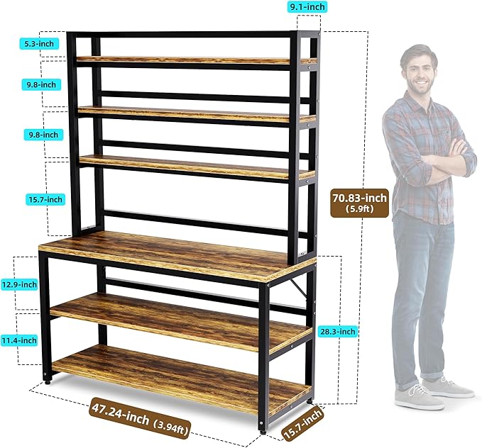 Aquzee Bakers Racks for Kitchens - Image 3