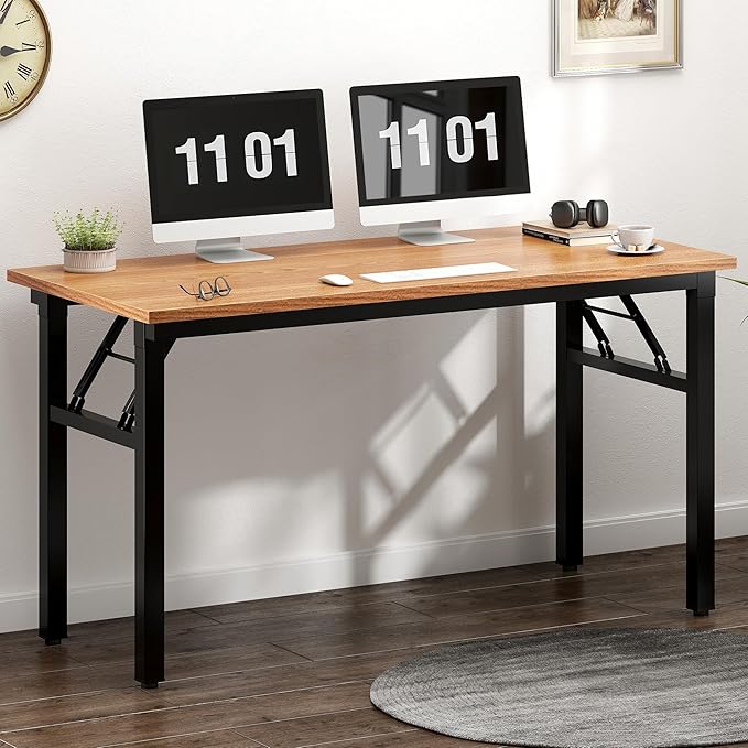 Need Home Office Desk 47 inches Folding Computer Table Workstation No Install - Image 2
