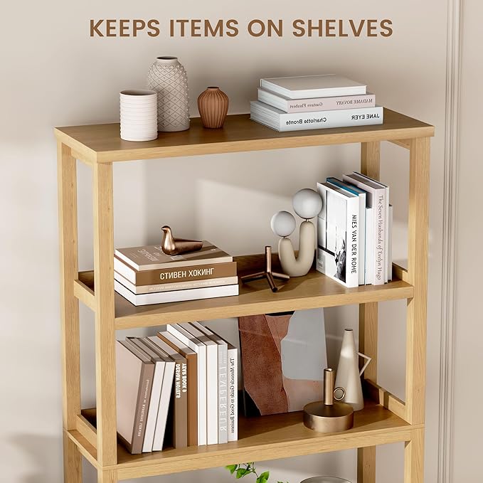 Vlsrka 5 Tier Wooden Bookshelf - Image 5