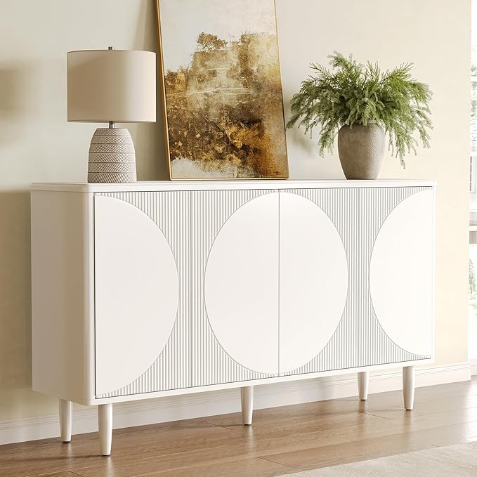 LITTLE TREE 59-Inch Buffet Cabinet Sideboard - Image 4