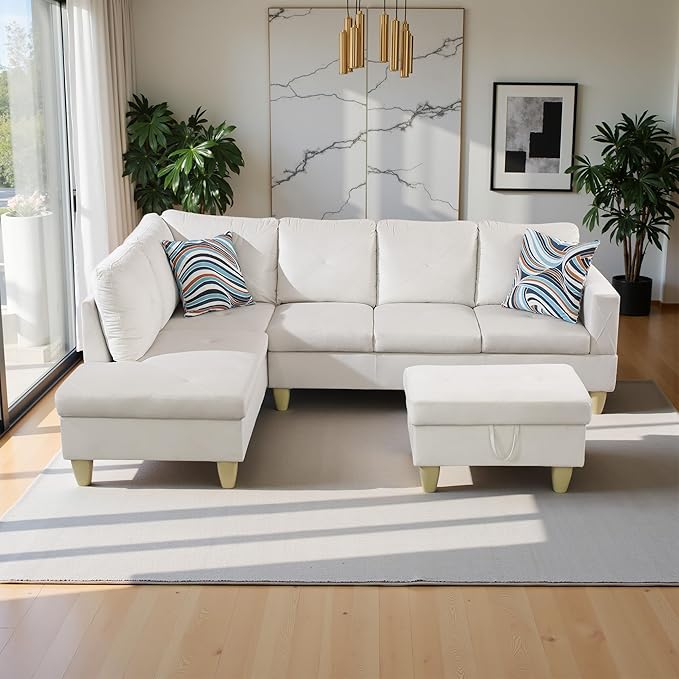 97" Oversized Sectional Couch, L Shaped Couch - Image 3