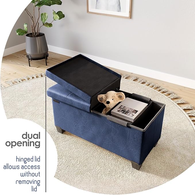 STORAGEBUD Storage Ottoman Bench - Image 9