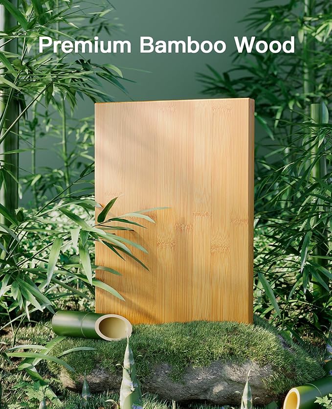 Pipishell Bamboo Stackable End Tables, Wood Living Room Nightstand, Bedside - Image 7