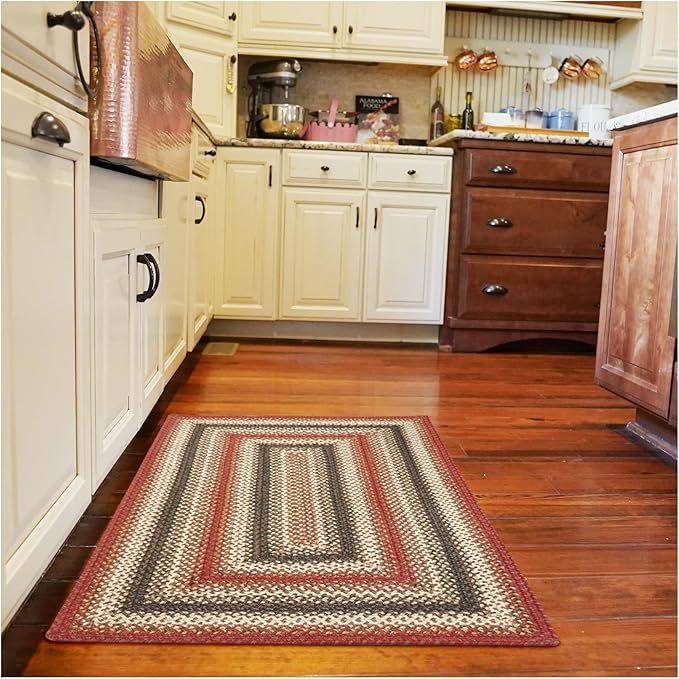 Homespice Chester Red Braided Rug, Enhance Your Home - Image 9