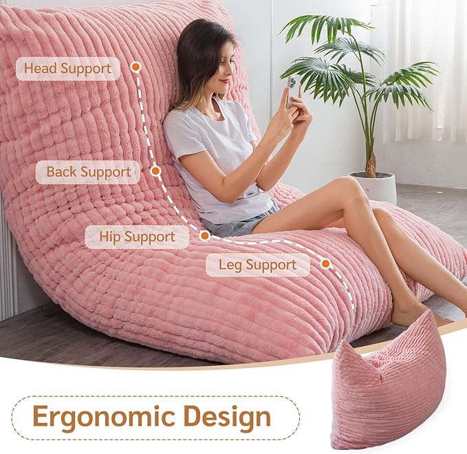 BYBYME 3 in 1 Bean Bag Chairs, Bean Bag Bed - Image 3