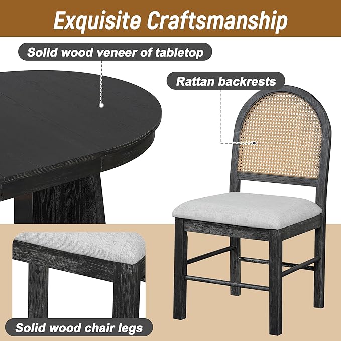 Ball & Cast Retro 5 Pieces Dining Table Set - Image 10