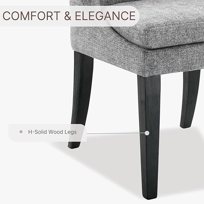 Upholstered Dining Chairs Modern Sidechair Performance Fabric High Back - Image 5