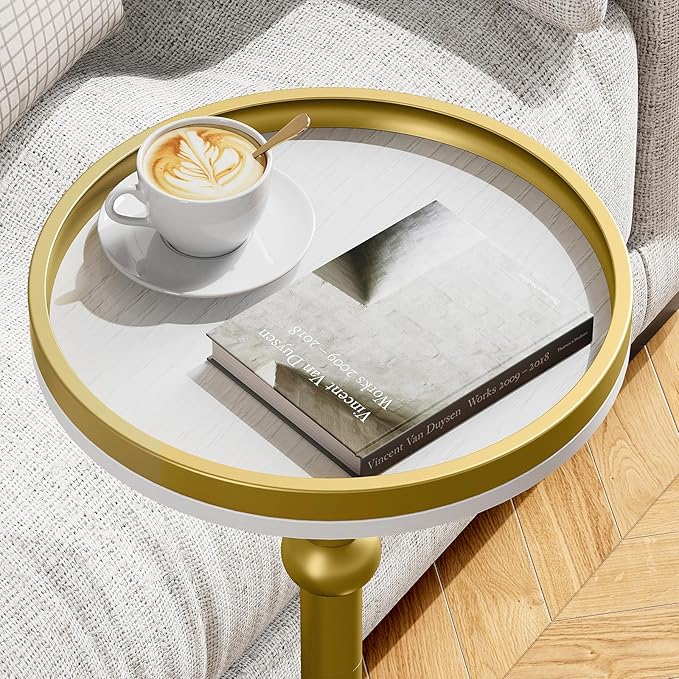 Small Round Side Table, Coffee Drink Table - Image 9