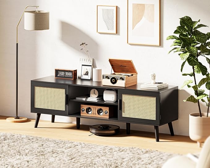 SUPERJARE TV Stand for 65 Inch TV, Entertainment Center - Image 8