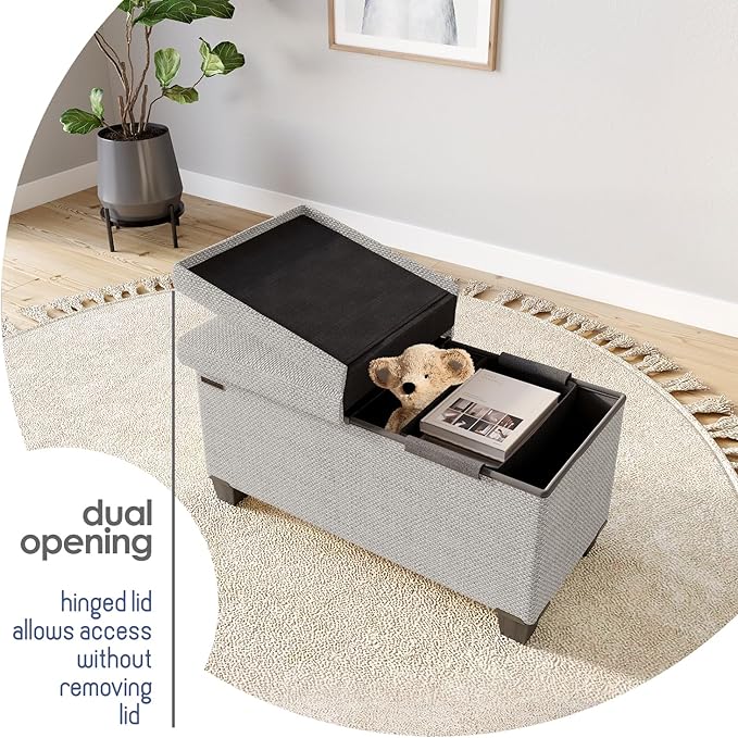 STORAGEBUD Storage Ottoman Bench - Image 9