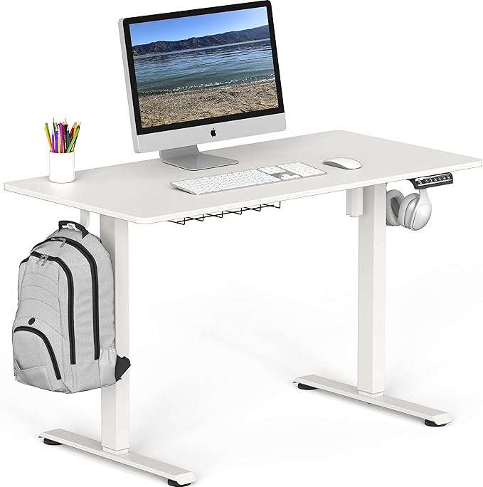 SHW 48-Inch Electric Height Adjustable Sit to Stand Desk - Image 5