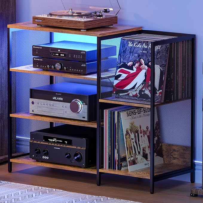 Large Record Player Stand Table by Cottage+Charm