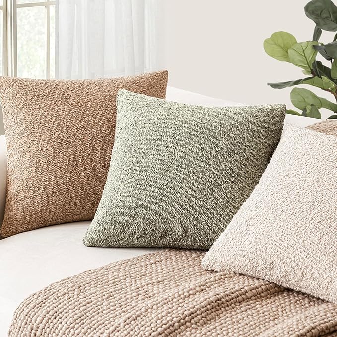 Foindtower Pack of 2, Decorative Textured Boucle Throw Pillow Covers Accent - Image 6