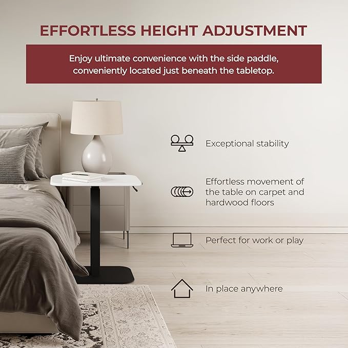 Ergohome™ ELEVANCE Table™ Height Adjustable Side Table - Image 5