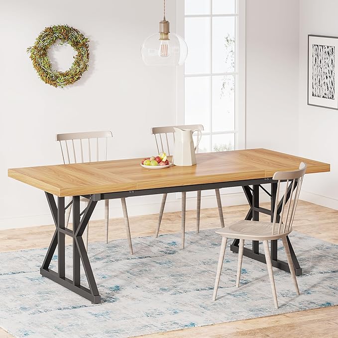 Tribesigns Farmhouse Dining Table by Tribesigns
