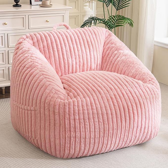 BYBYME Giant Bean Bag Chair for Adults and Kids, Large Comfy Cozy Beanbag by BYBYME