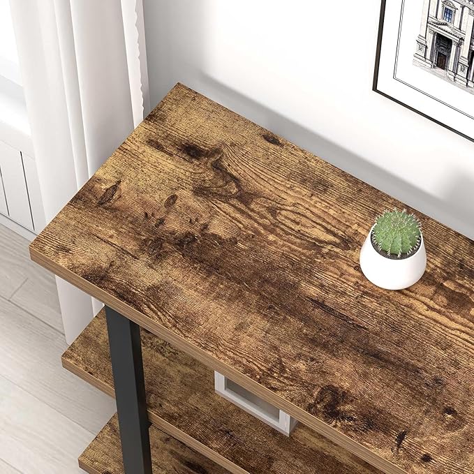 FOLUBAN Sofa Table, Wood Entryway Table - Image 4