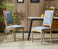 Merax Upholstered Solid Wood Dining Chairs Set of 2, French Country Style by Merax