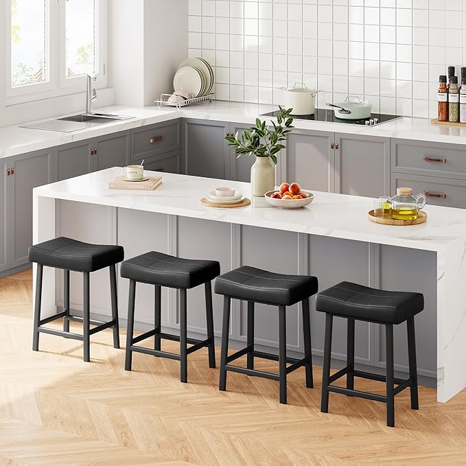 GarveeHome Counter Height Bar Stools Set of 4, 24 Inch Barstools - Image 4
