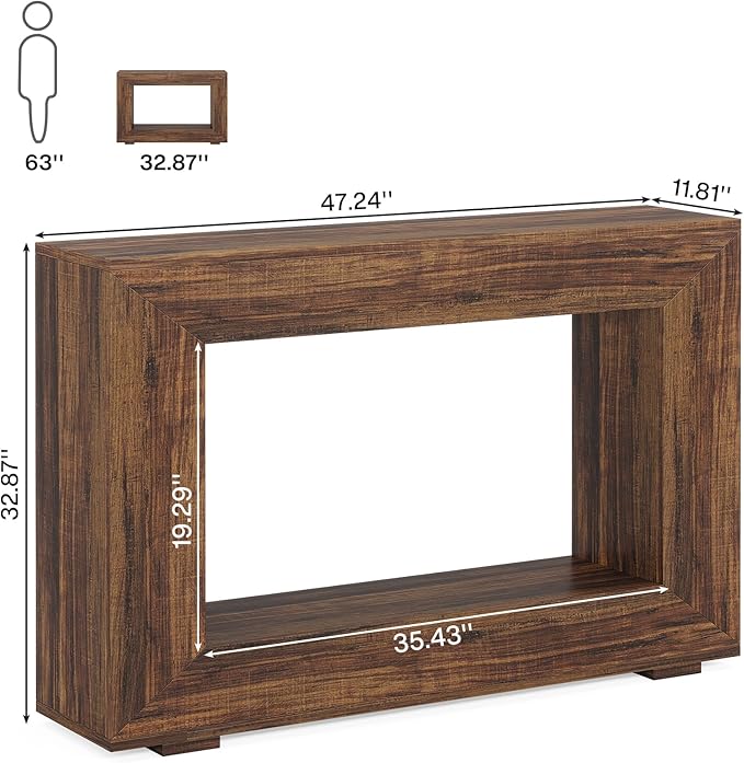 Tribesigns Farmhouse Console Table, 47 Inches Entryway Console Table - Image 2