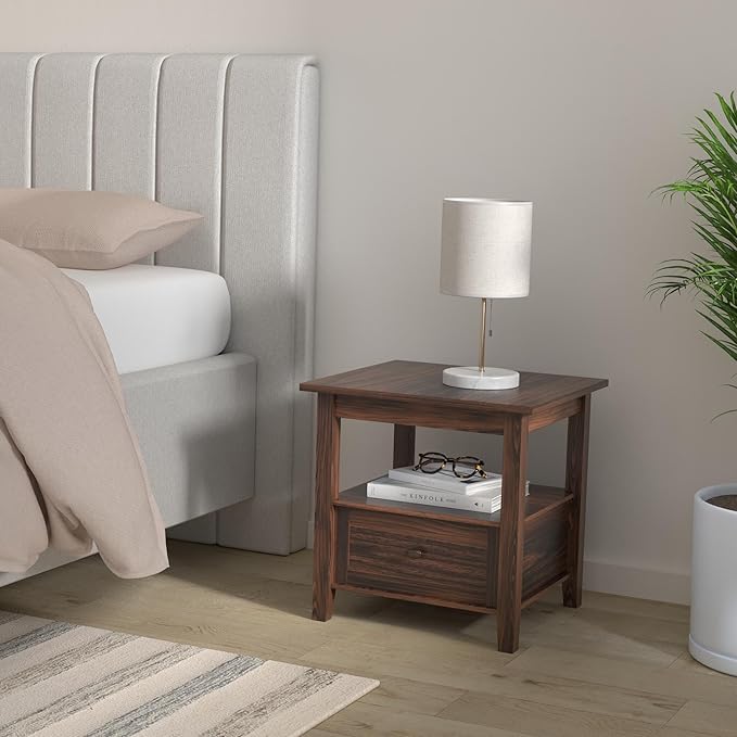 SIMPLIHOME Warm Shaker SOLID WOOD 20 inch Wide Rectangle Transitional End Table - Image 2
