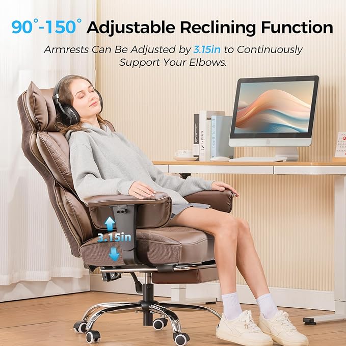 GTRACING Big and Tall Gaming Chair 400lbs Heavy Duty Office Chair - Image 6