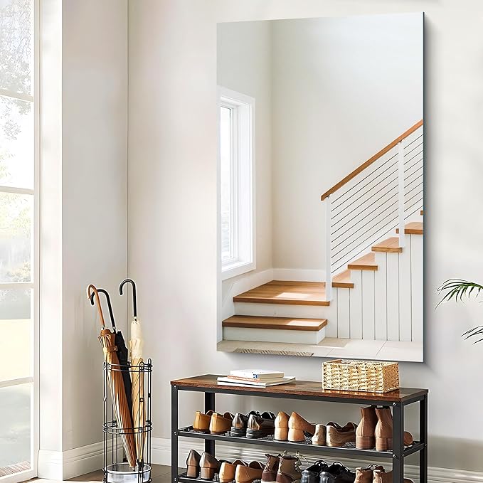 Frameless Mirror, 60x36 Large Bathroom Mirrors - Image 8