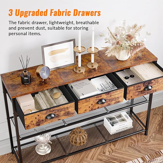 Furologee Entryway Table, Industrial Entry Way Table - Image 4