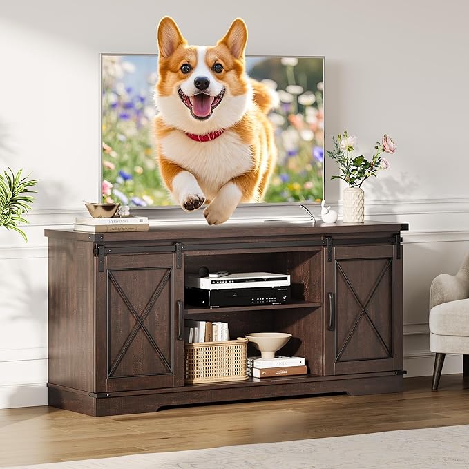 CABIHOME Farmhouse TV Stand and Entertainment Center - Image 9
