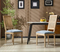 Merax Upholstered Solid Wood Dining Chairs Set of 2, French Country Style by Merax