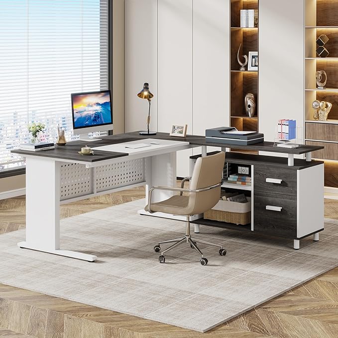 Tribesigns 63 Inch Executive Desk - Image 4