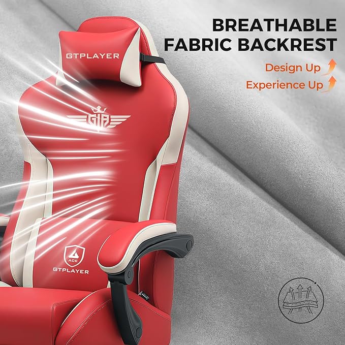 GTPLAYER Gaming Chair with Footrest, Big and Tall Game Chair High Back Computer - Image 5