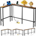 GRLEAF L Shaped Narrow Console Table by Unknown
